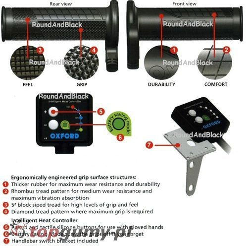 Oxford HotGrips Sports Podgrzewane Manetki do motocykli sportowych OF692