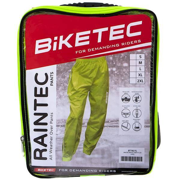 Biketec Spodnie Przeciwdeszczowe Rain Tec Fluo