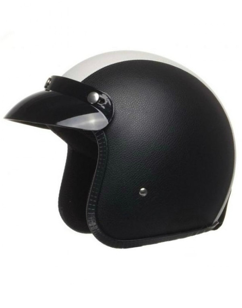 Kask AWINA TN8658 OTWARTY CZARNA-BIAŁA SKÓRA AJ192