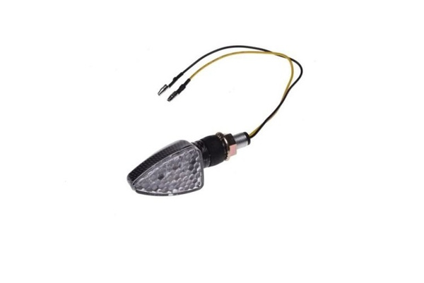 Kierunkowskaz  Migacz LED biały klosz Carbon Prawy Tył AM1325P