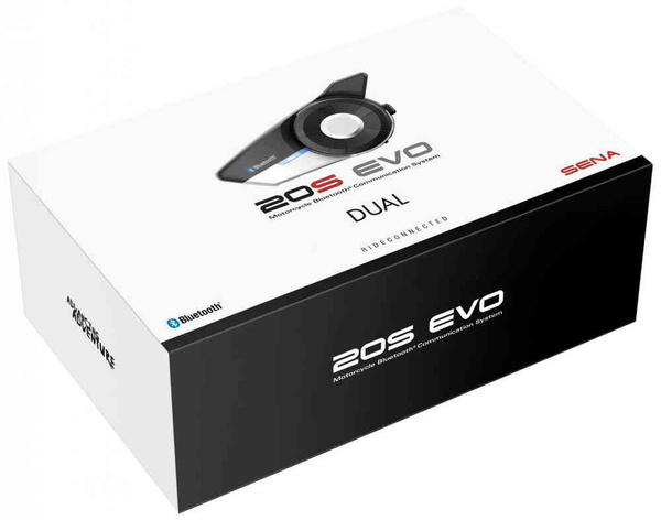 Sena Interkom Motocyklowy 20S EVO Dual Bluetooth 4.1 (bez Radia) z zestawem mikrofonów do 2km (2 zestawy) 
